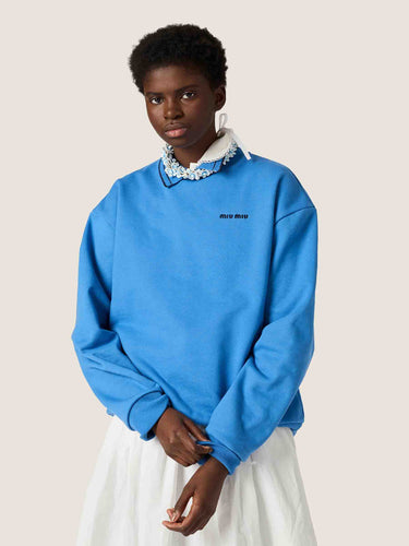 Miu Miu Mujer Barcelona Sudadera Cuello Camisero color Azul sku 715-000262 01 - Foto 4