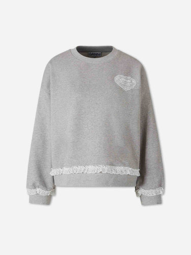 Ganni Mujer Barcelona Sudadera Cuello Redondo color Gris Claro sku 715-000264 01 - Foto 1
