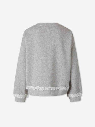 Ganni Mujer Barcelona Sudadera Cuello Redondo color Gris Claro sku 715-000264 01 - Foto 2