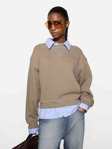 Acne Studios Mujer Barcelona Sudadera Capas Logo color Camel sku 715-000269 01 - Foto 2