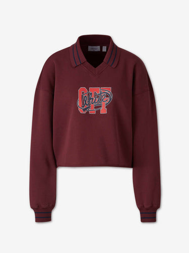 Off-White Mujer Barcelona Sudadera Cropped Logo color Burdeos sku 715-000272 01 - Foto 1