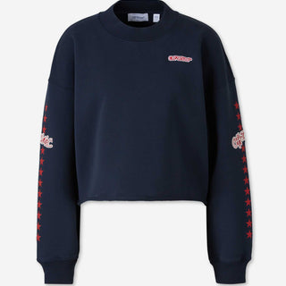 Off-White Mujer Barcelona Sudadera Cropped Estrellas color Azul Marino sku 715-000273 01 - Foto 1
