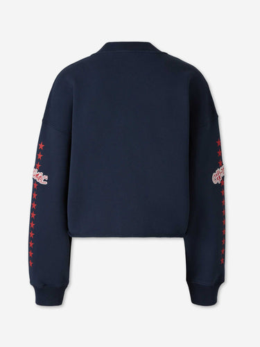 Off-White Mujer Barcelona Sudadera Cropped Estrellas color Azul Marino sku 715-000273 01 - Foto 2