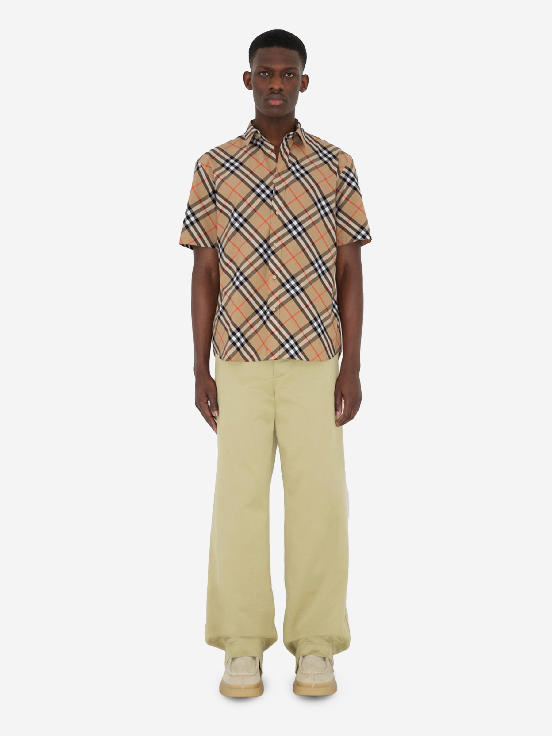 Burberry Hombre Barcelona Camisa Motivo Cuadros color Caramelo sku 532-000583 01 - Foto 2