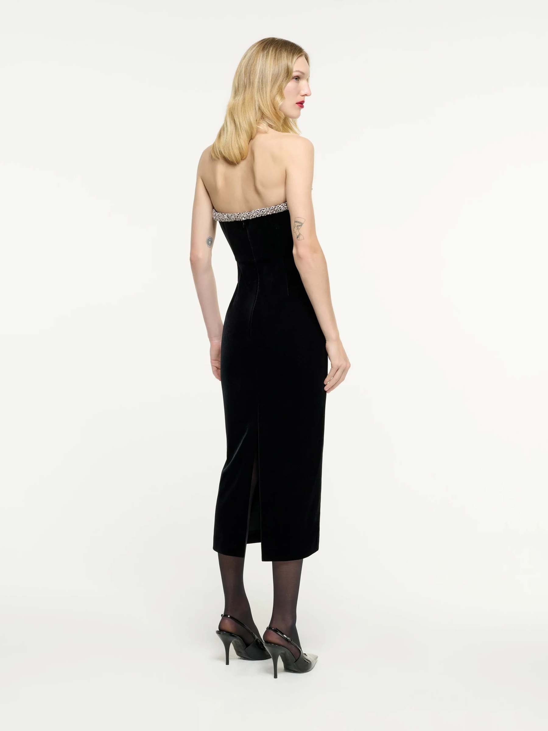 Roland Mouret Mujer Barcelona Vestido Midi Terciopelo color Negro sku 721-000354 01 - Foto 2