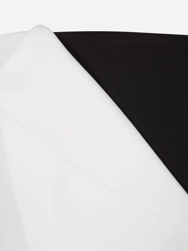 Roland Mouret Mujer Barcelona Vestido Maxi Crepé color Blanco Y Negro sku 721-000358 01 - Foto 4