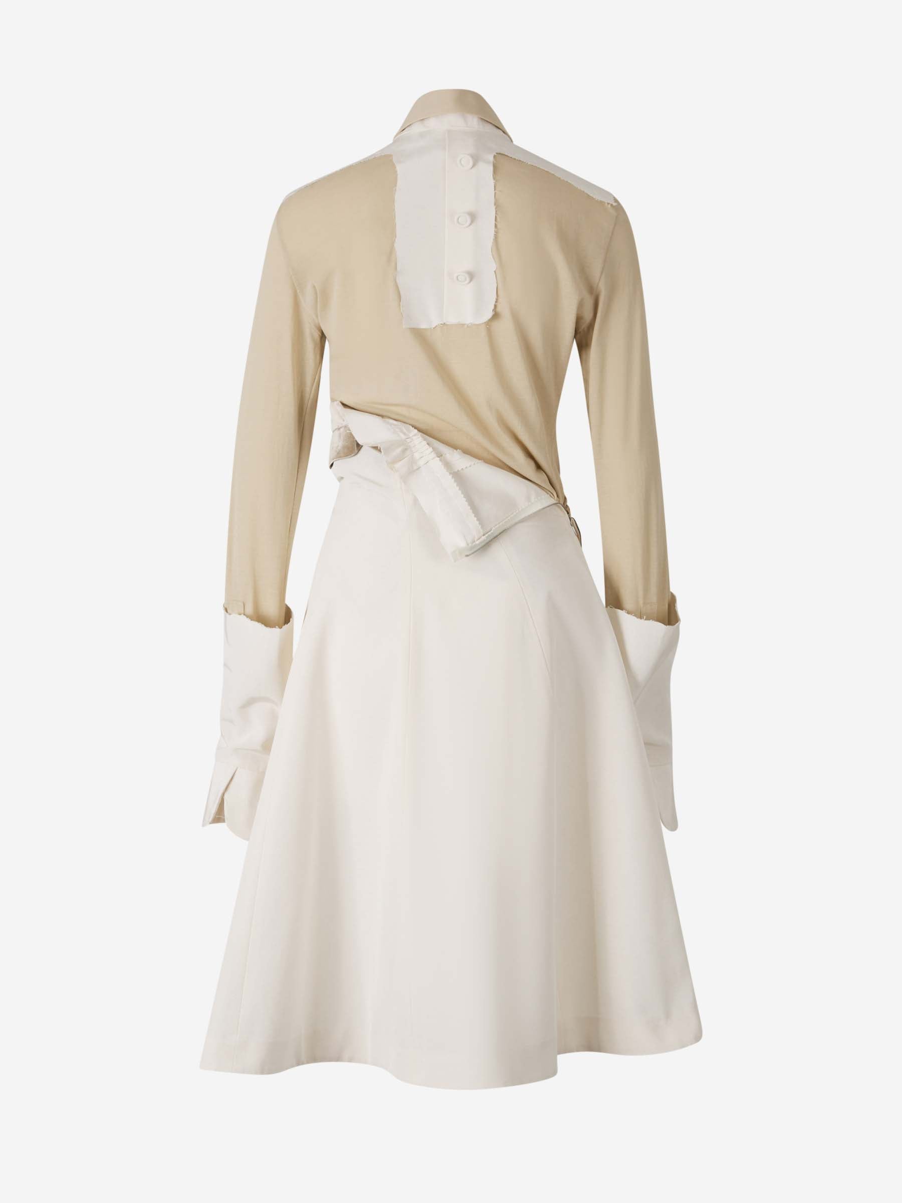 Maison Margiela Mujer Barcelona Vestido Midi Capas color Beige sku 721-000431 01 - Foto 2