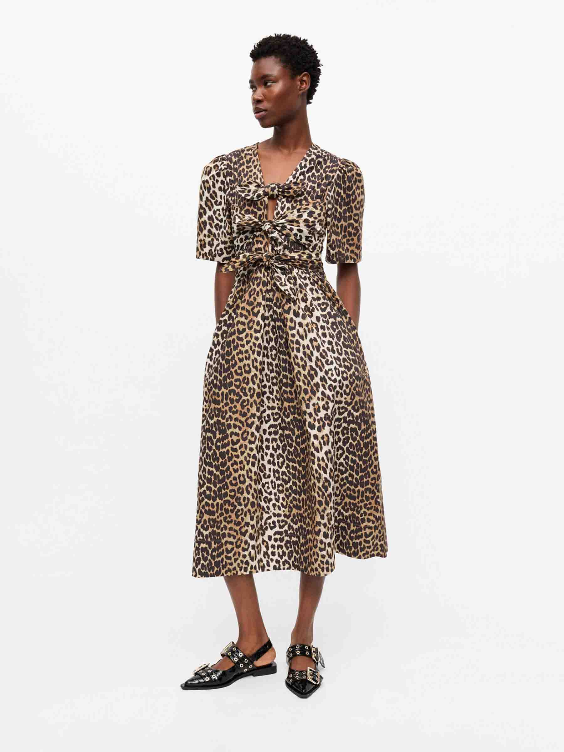 Ganni Mujer Barcelona Vestido Midi Estampado color Leopardo sku 721-000477 01 - Foto 2