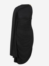 Bottega Veneta Mujer Barcelona Vestido Midi Drapeado color Negro sku 721-000510 01 - Foto 1