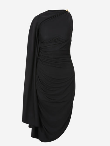 Bottega Veneta Mujer Barcelona Vestido Midi Drapeado color Negro sku 721-000510 01 - Foto 1