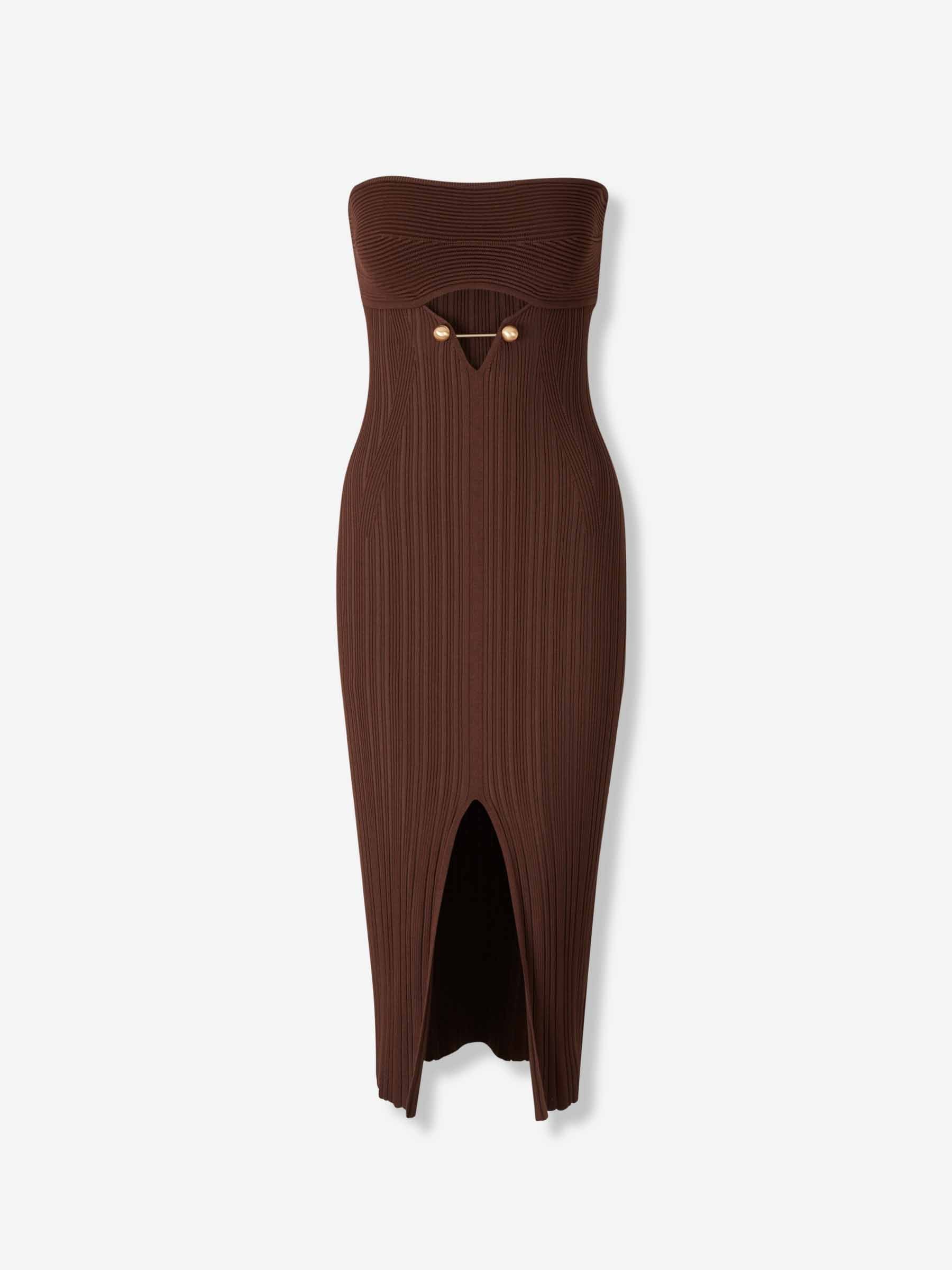 Cult Gaia Mujer Barcelona Vestido Midi Christy color Marrón Oscuro sku 721-000527 01 - Foto 1
