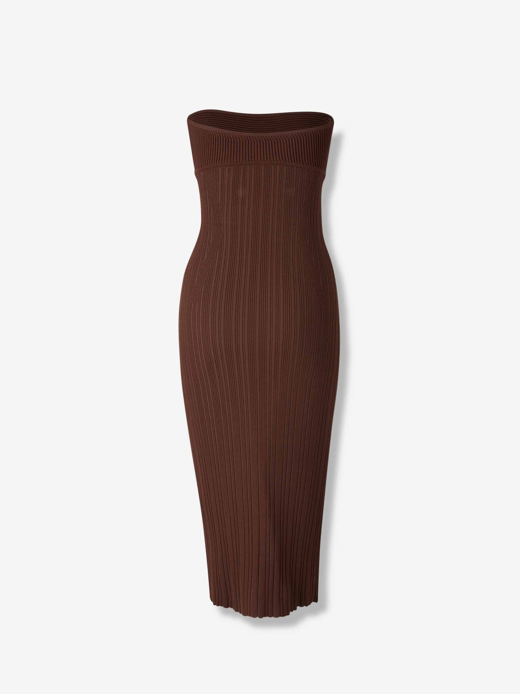 Cult Gaia Mujer Barcelona Vestido Midi Christy color Marrón Oscuro sku 721-000527 01 - Foto 2