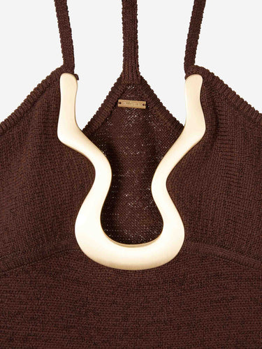 Cult Gaia Mujer Barcelona Vestido Midi Valma color Marrón sku 721-000528 01 - Foto 3