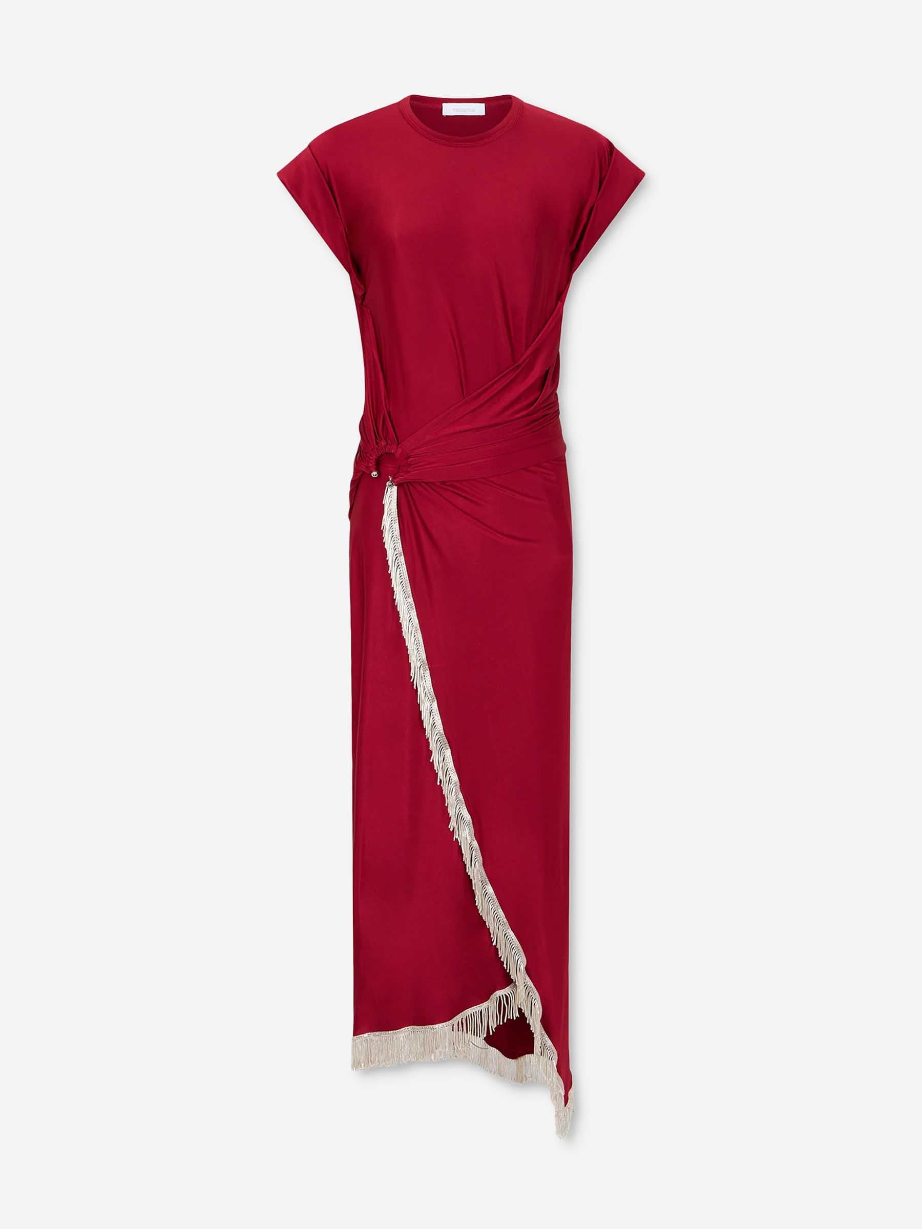 Rabanne Mujer Barcelona Vestido Maxi Jersey color Burdeos sku 721-000533 01 - Foto 1