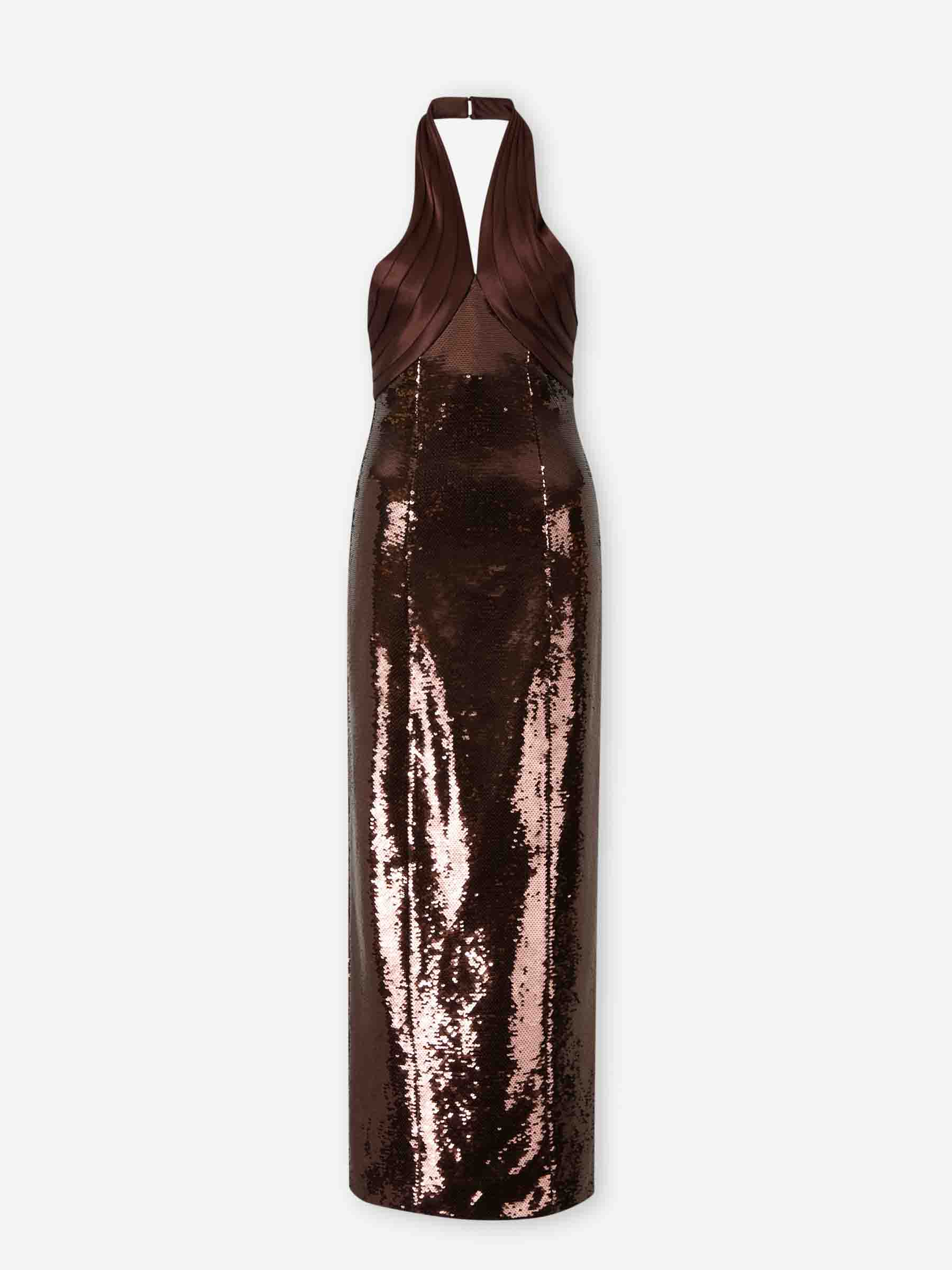 Retrofête Mujer Barcelona Vestido Maxi Tamra color Marrón sku 721-000542 01 - Foto 1