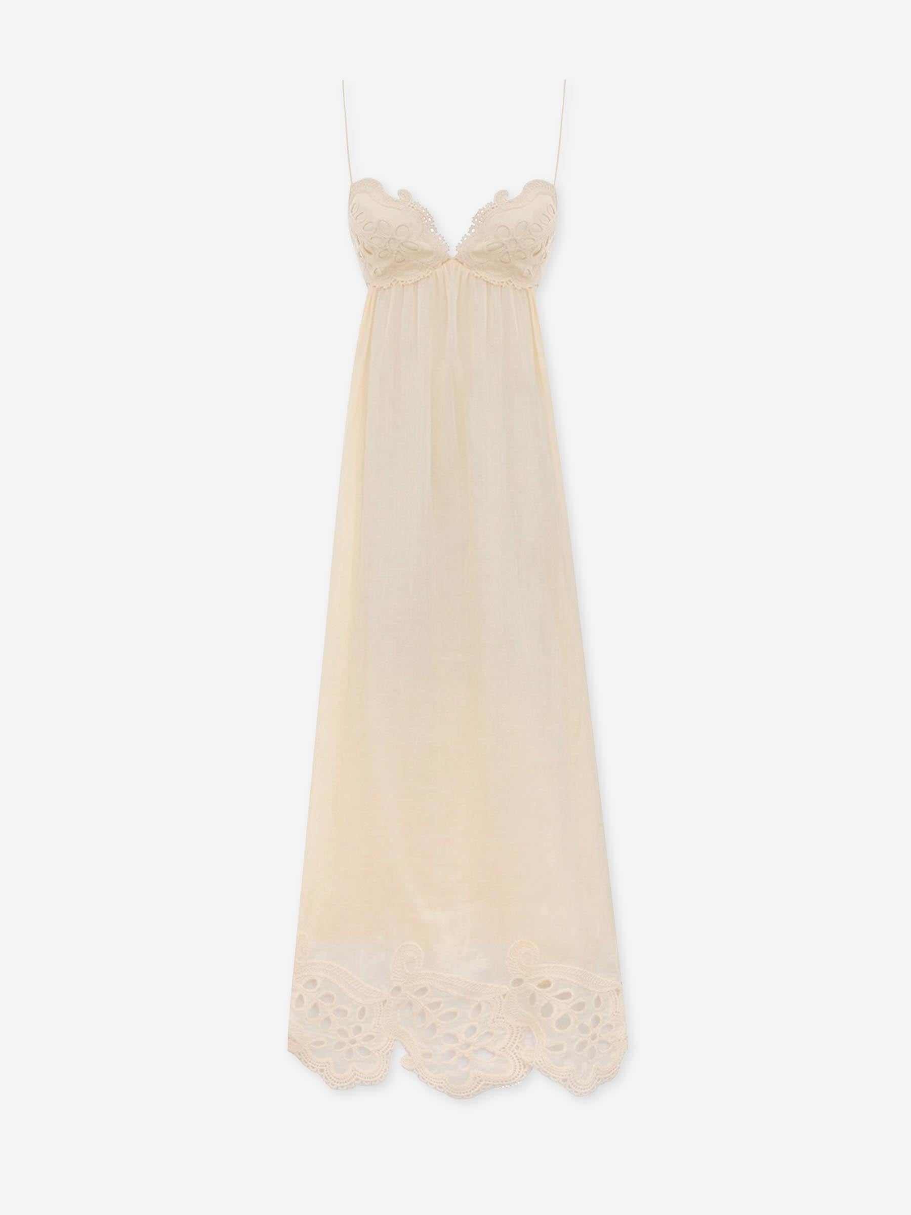 Zimmermann Mujer Barcelona Vestido Bordados Coco color Marfil sku 721-000544 01 - Foto 1