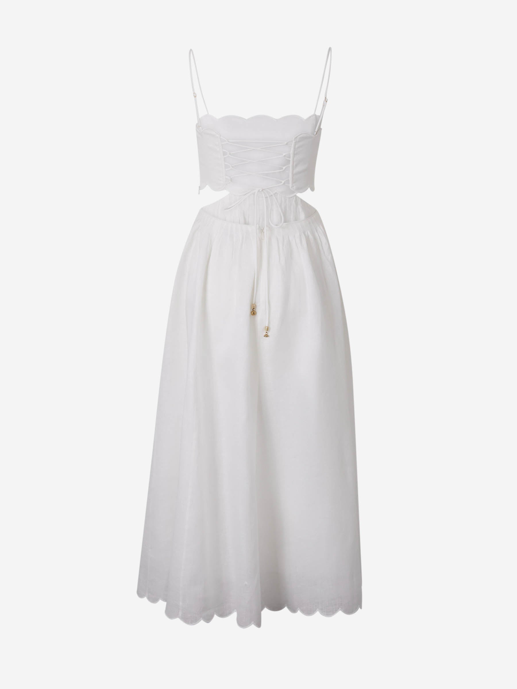 Zimmermann Mujer Barcelona Vestido Midi Rihannon color Blanco sku 721-000546 01 - Foto 2