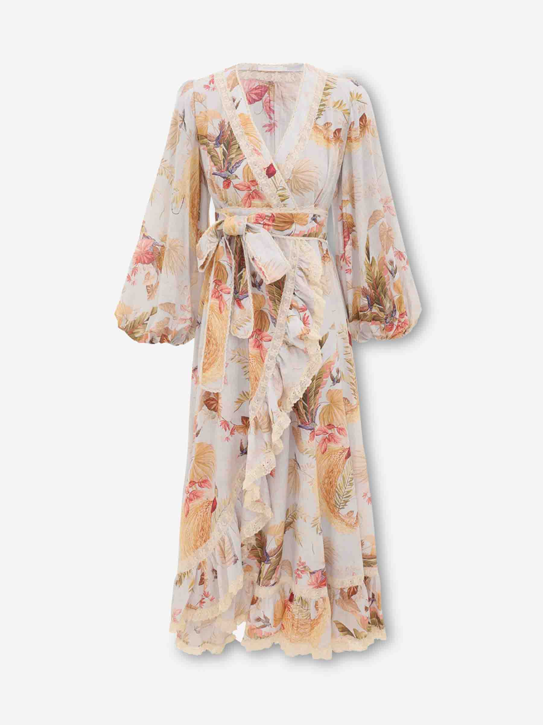Zimmermann Mujer Barcelona Vestido Midi Volantes color Azul Celeste sku 721-000548 01 - Foto 1