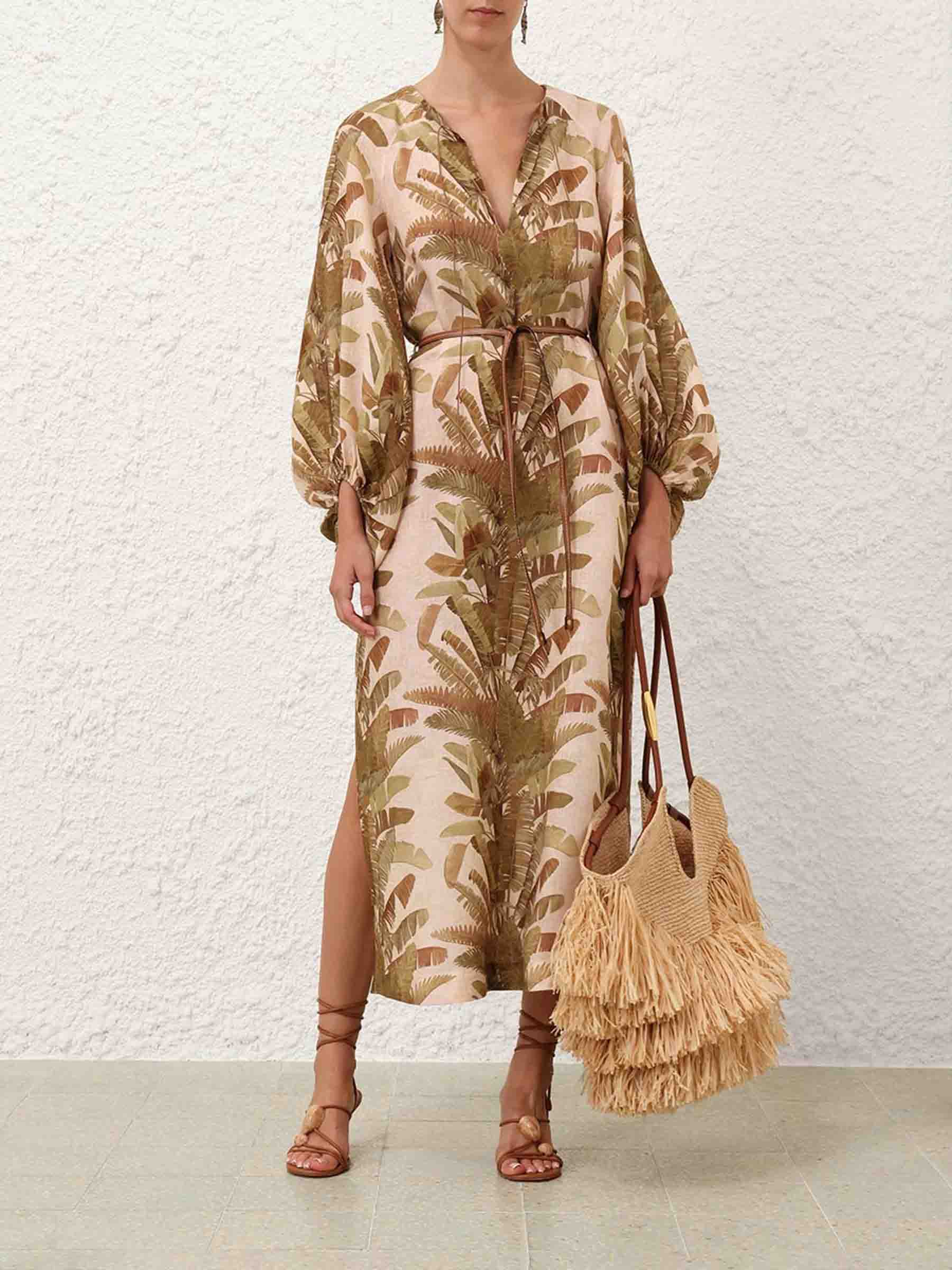 Zimmermann Mujer Barcelona Vestido Midi Ascension color Beige sku 721-000549 01 - Foto 2
