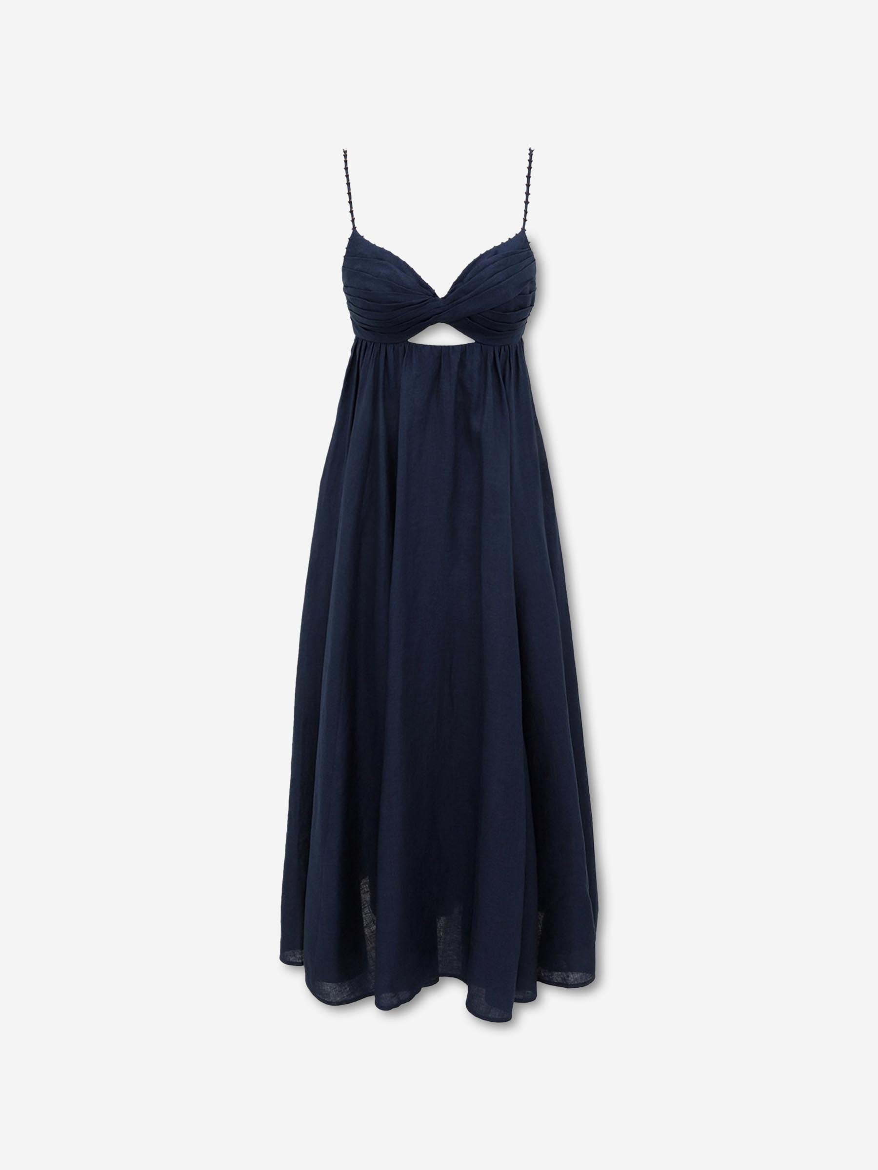 Zimmermann Mujer Barcelona Vestido Midi Cruzado color Azul Marino sku 721-000550 01 - Foto 1