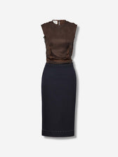 Maison Margiela Mujer Barcelona Vestido Midi Work-in-progress color Marrón Oscuro sku 721-000551 01 - Foto 1