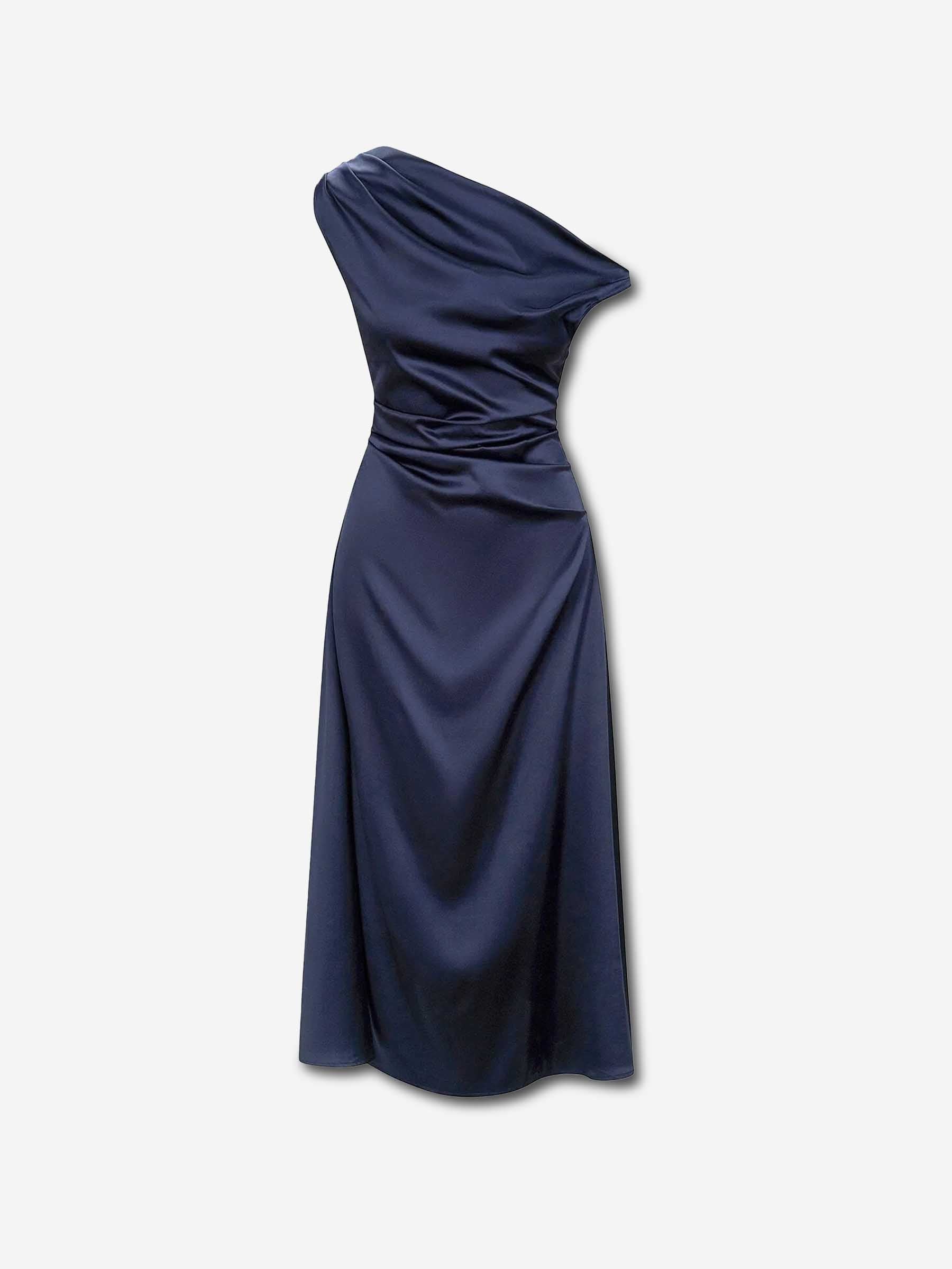 Staud Mujer Barcelona Vestido Midi Phare color Azul Marino sku 721-000554 01 - Foto 1