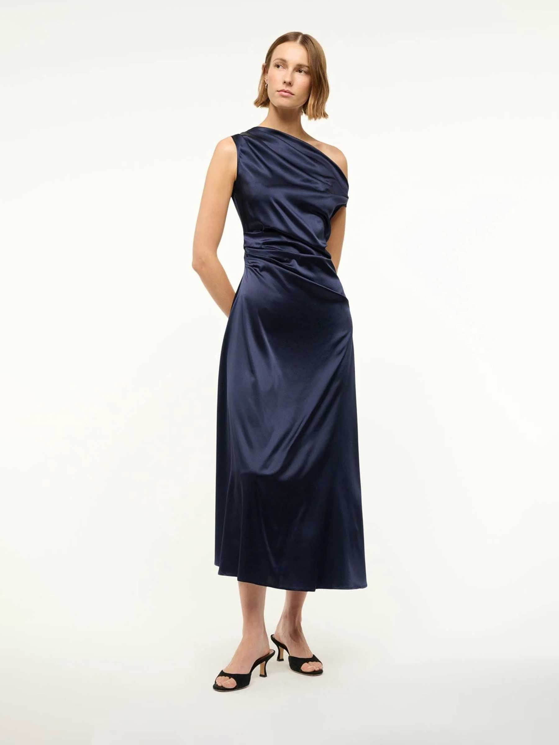 Staud Mujer Barcelona Vestido Midi Phare color Azul Marino sku 721-000554 01 - Foto 2