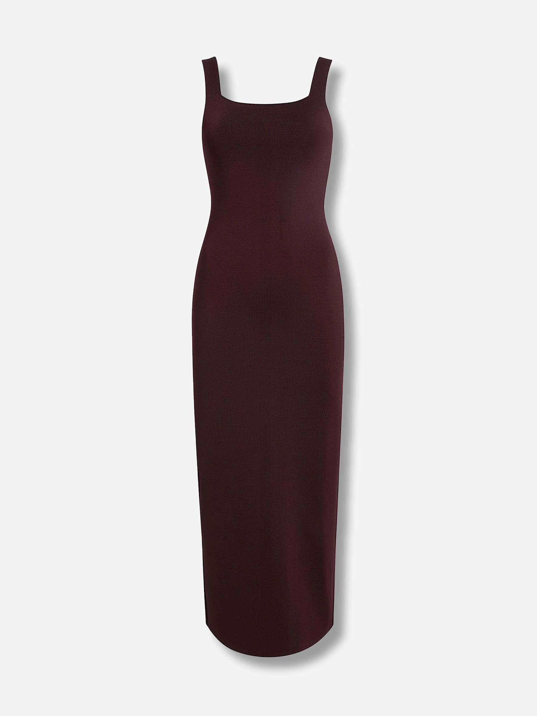 Khaite Mujer Barcelona Vestido Midi Punto color Burdeos sku 721-000557 01 - Foto 1