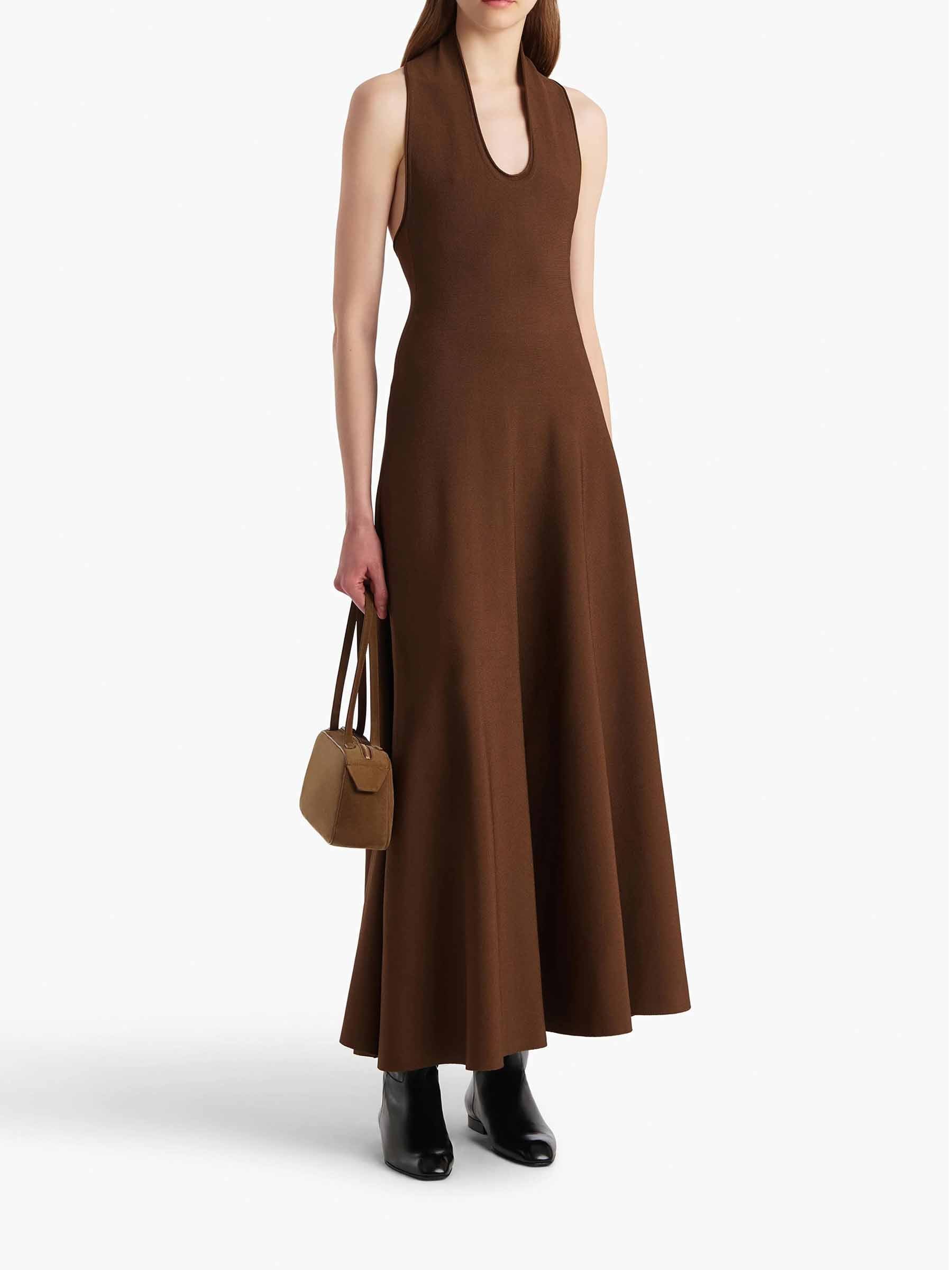 Khaite Mujer Barcelona Vestido Midi Melina color Marrón sku 721-000560 01 - Foto 2