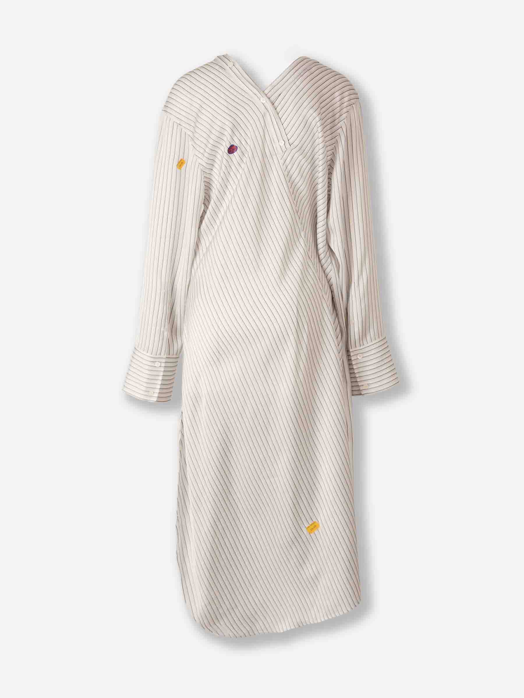 Acne Studios Mujer Barcelona Vestido Midi Camisero color Blanco sku 721-000566 01 - Foto 2