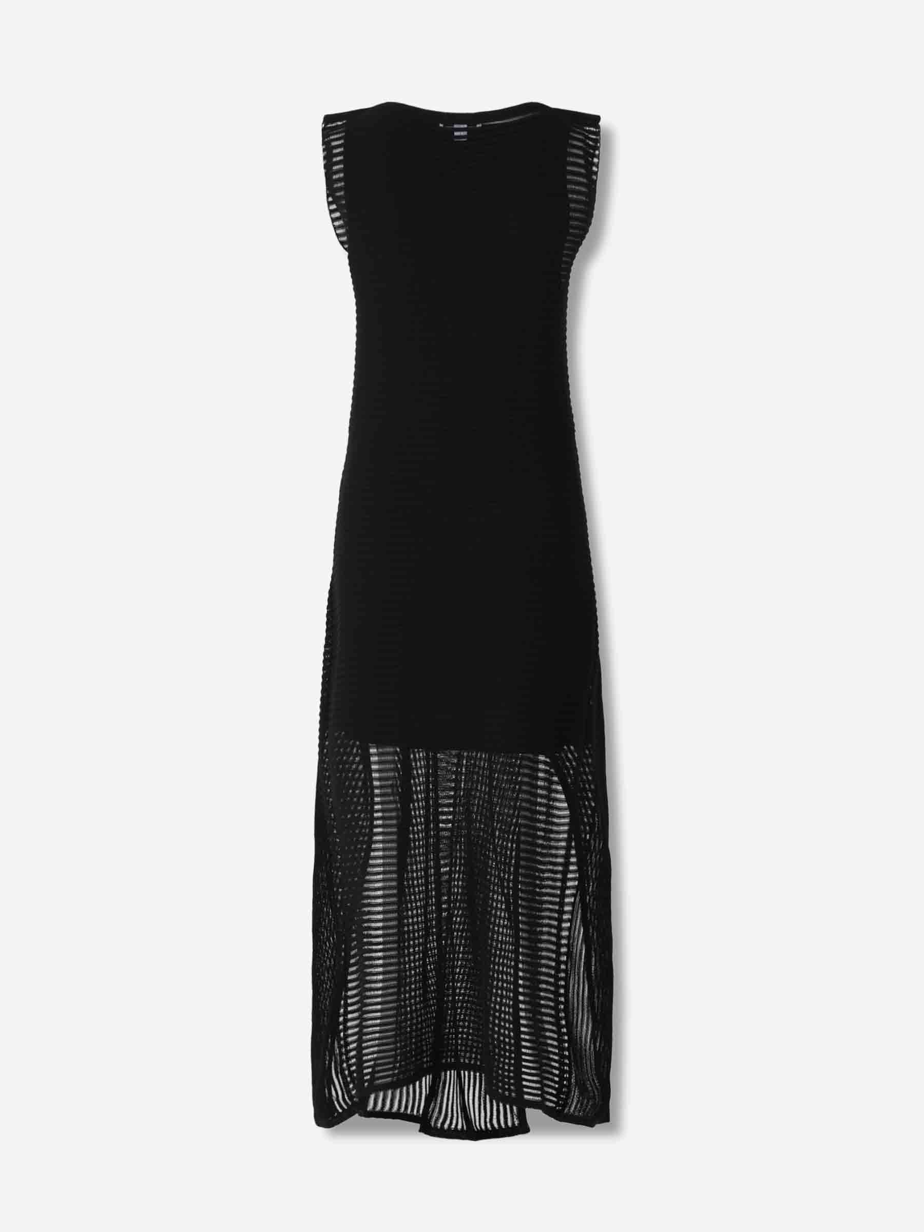 Alaïa Mujer Barcelona Vestido Punto Volantes color Negro sku 721-000574 01 - Foto 2
