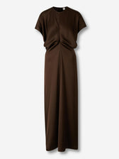 TOTEME Mujer Barcelona Vestido Midi Satén color Marrón Oscuro sku 721-000581 01 - Foto 1