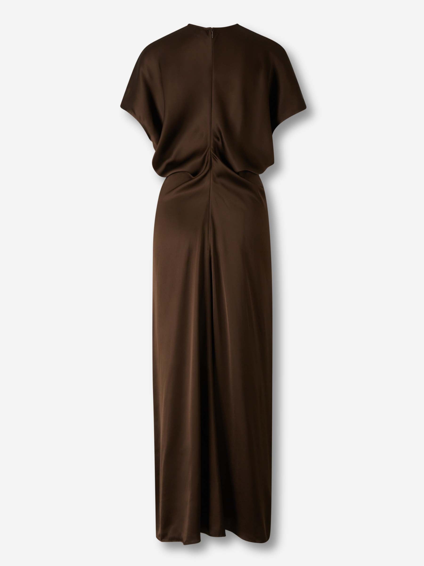 TOTEME Mujer Barcelona Vestido Midi Satén color Marrón Oscuro sku 721-000581 01 - Foto 2