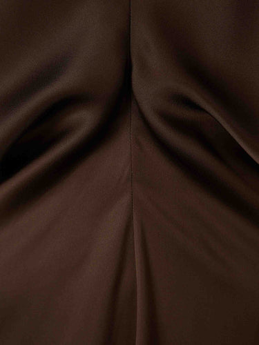 TOTEME Mujer Barcelona Vestido Midi Satén color Marrón Oscuro sku 721-000581 01 - Foto 4