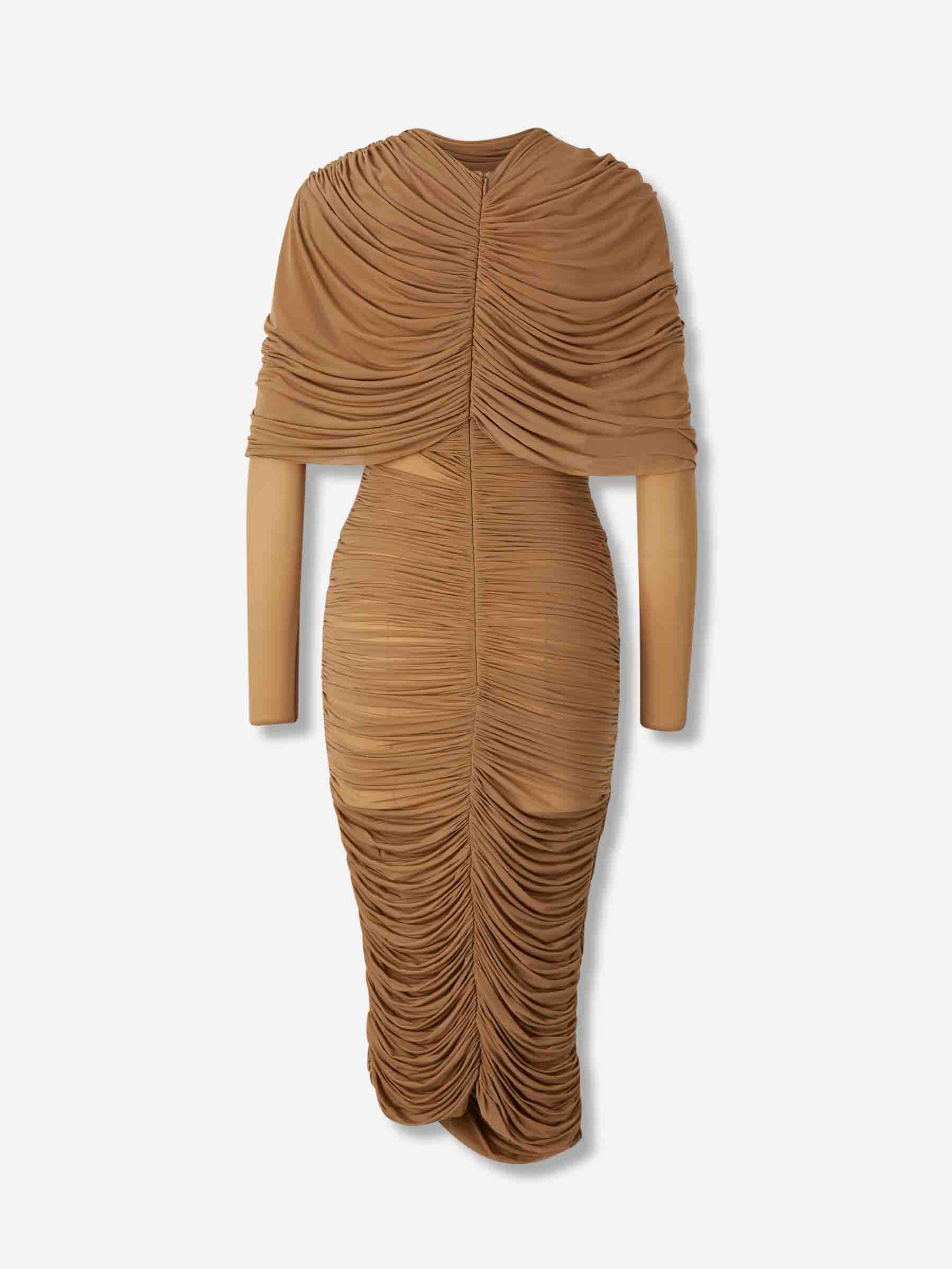 Magda Butrym Mujer Barcelona Vestido Midi Drapeado color Camel sku 721-000584 01 - Foto 2
