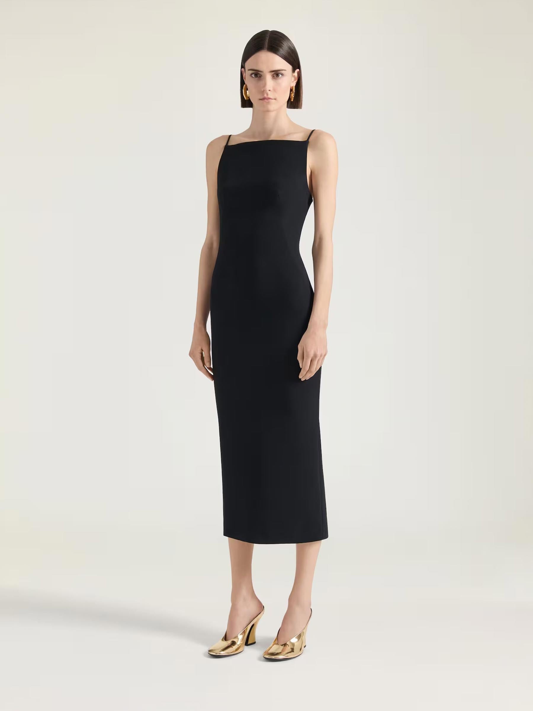 Givenchy Mujer Barcelona Vestido Midi Tirantes color Negro sku 721-000587 01 - Foto 2