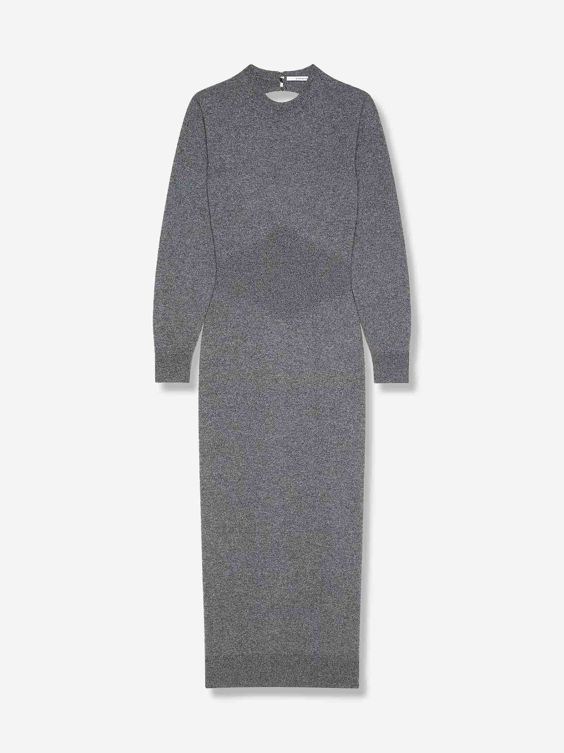 Givenchy Mujer Barcelona Vestido Mid Cashmere Cut Out color Gris sku 721-000588 01 - Foto 1