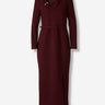 Roland Mouret Mujer Barcelona Vestido Crepé Lana color Burdeos sku 721-000593 01 - Foto 1