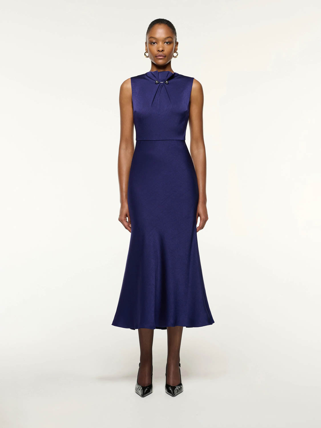 Roland Mouret Mujer Barcelona Vestido Midi Pin color Azul Marino sku 721-000594 01 - Foto 2