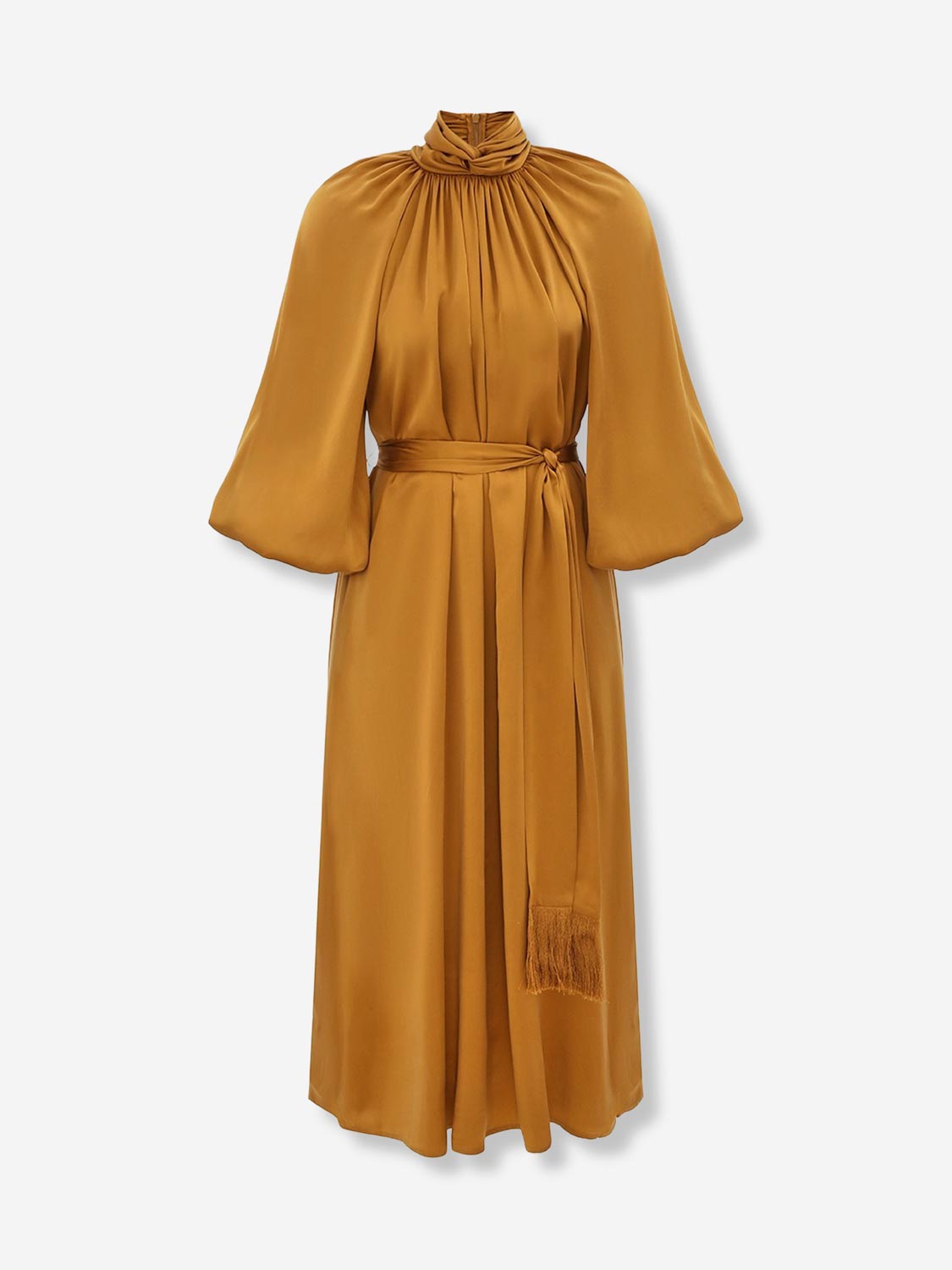 Zimmermann Mujer Barcelona Vestido Midi Seda color Mostaza sku 721-000596 01 - Foto 1