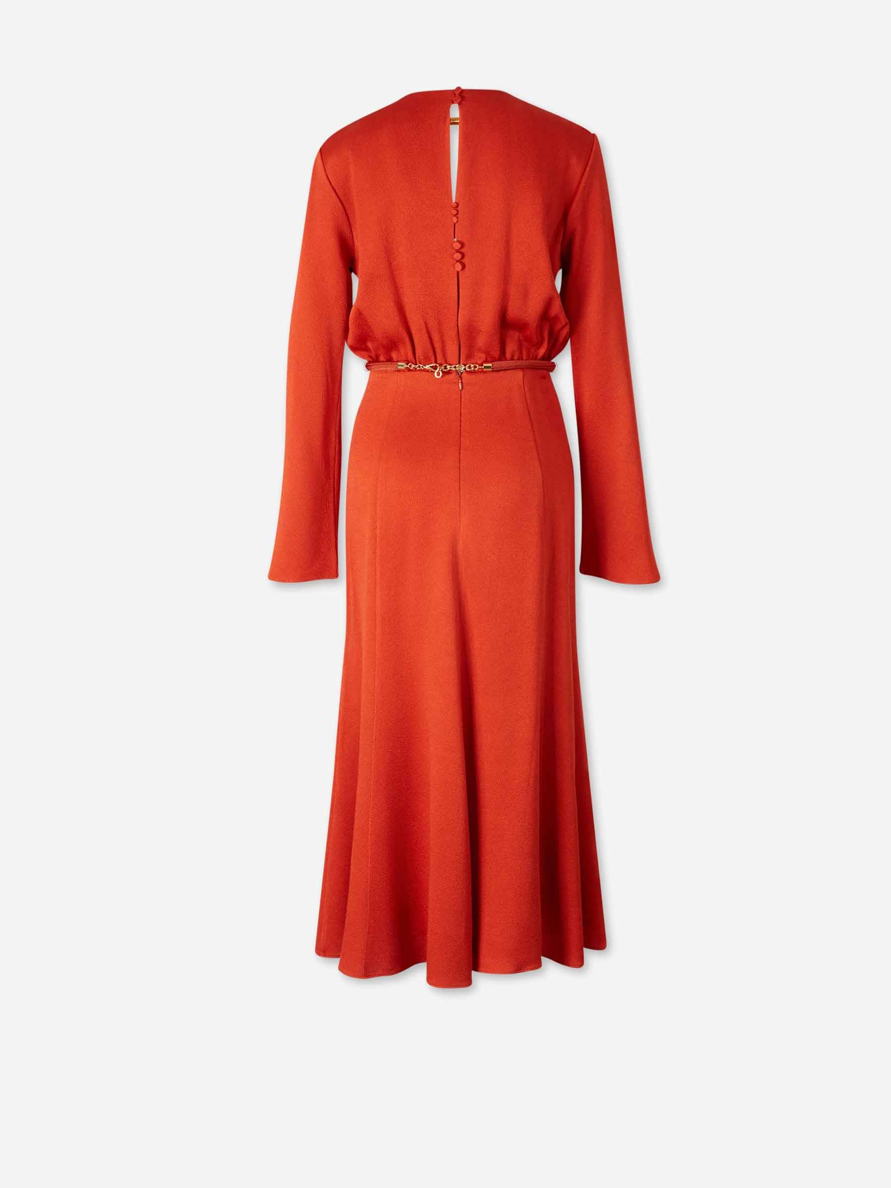Silvia Tcherassi Mujer Barcelona Vestido Midi Pesaro color Naranja sku 721-000600 01 - Foto 2
