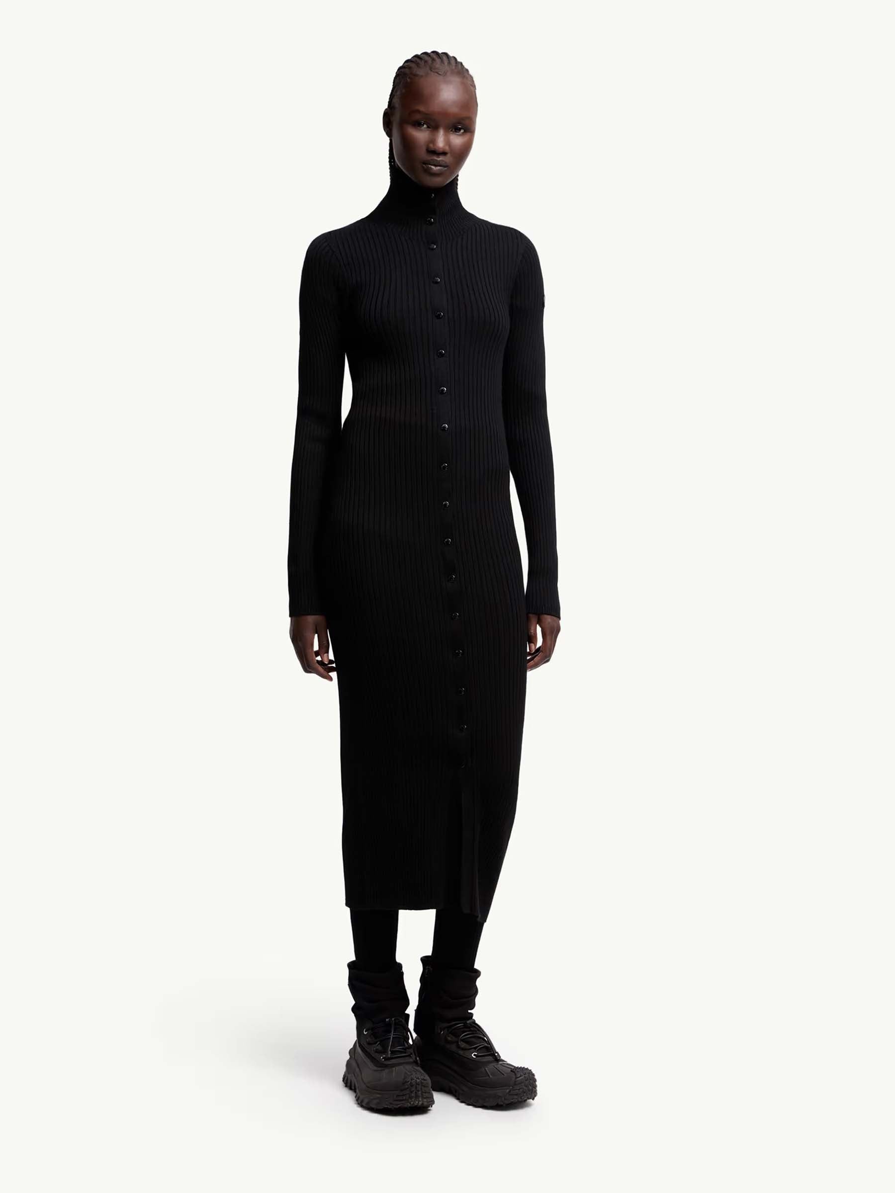 Moncler Genius Edward Enninful Mujer Barcelona Vestido Punto Lana color Negro sku 721-000603 01 - Foto 2