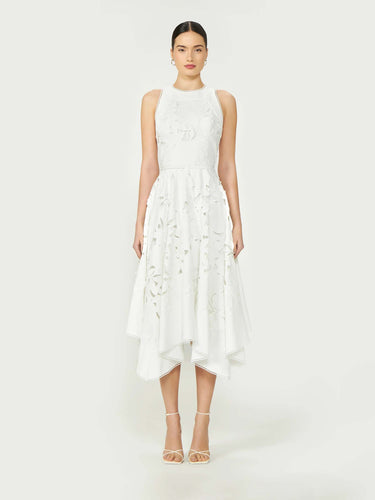 Costarellos Mujer Barcelona Vestido Midi Arianne color Blanco sku 721-000604 01 - Foto 2