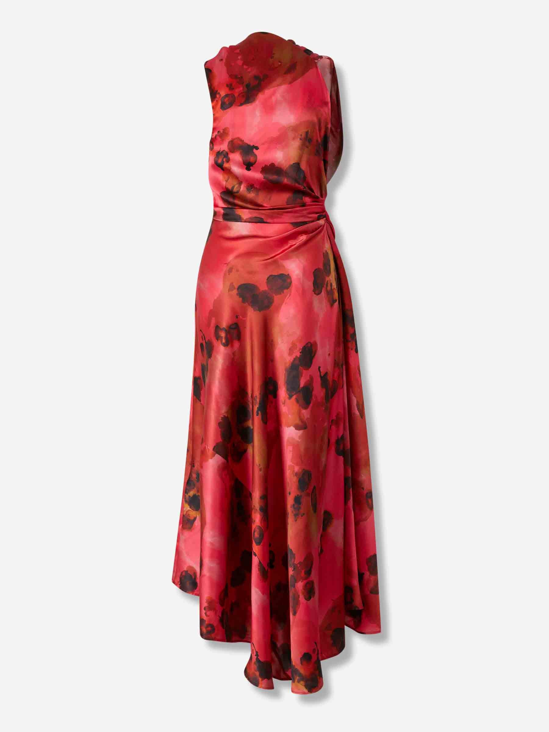Victoria Beckham Mujer Barcelona Vestido Midi Asimétrico color Rojo sku 721-000606 01 - Foto 2