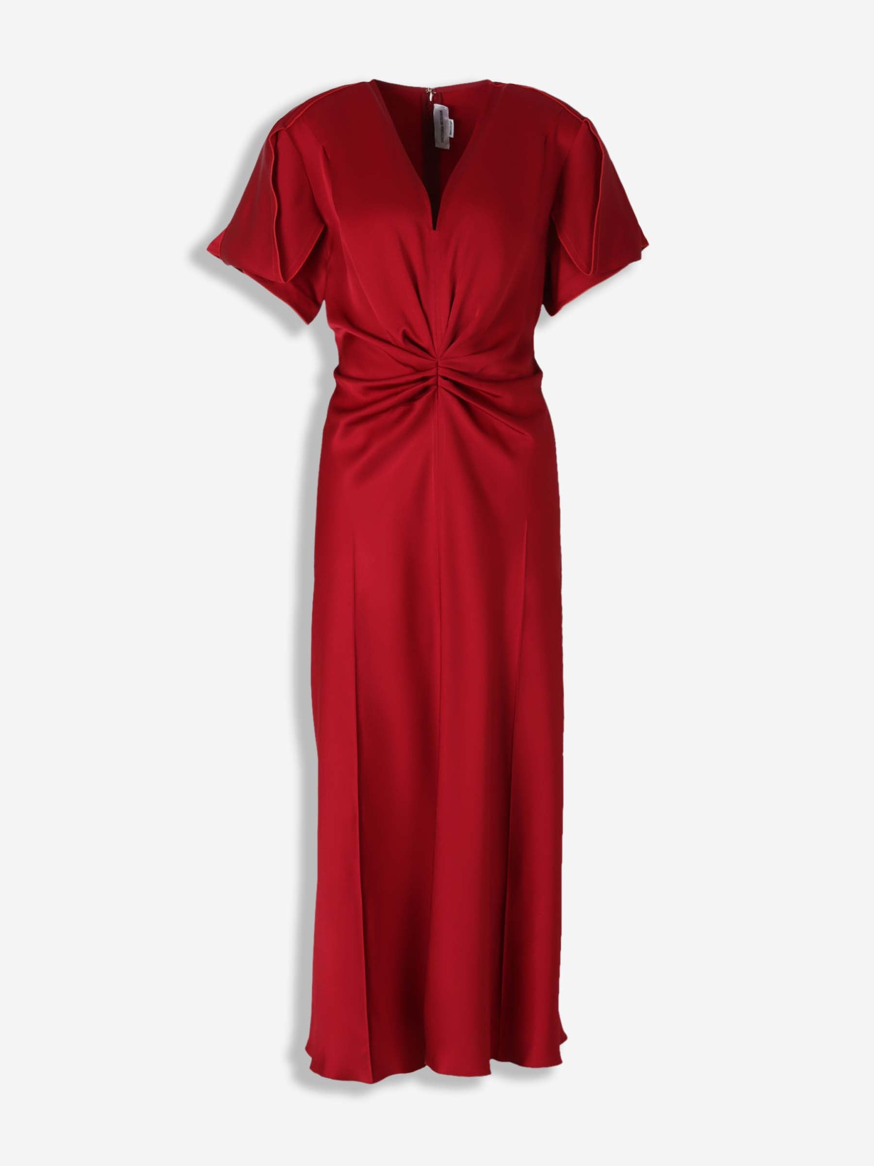 Victoria Beckham Mujer Barcelona Vestido Midi Fruncido color Rojo sku 721-000610 01 - Foto 1