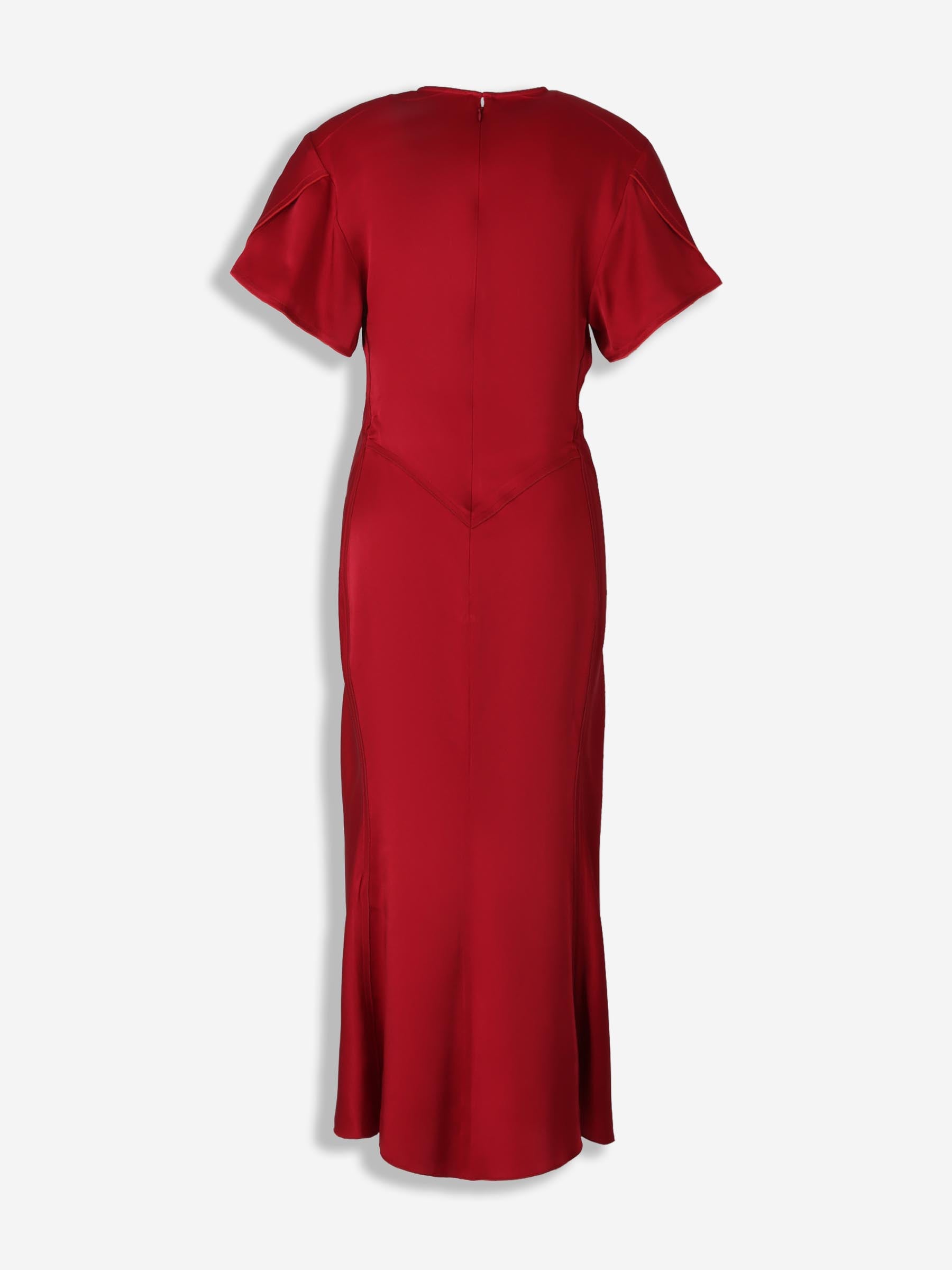 Victoria Beckham Mujer Barcelona Vestido Midi Fruncido color Rojo sku 721-000610 01 - Foto 2