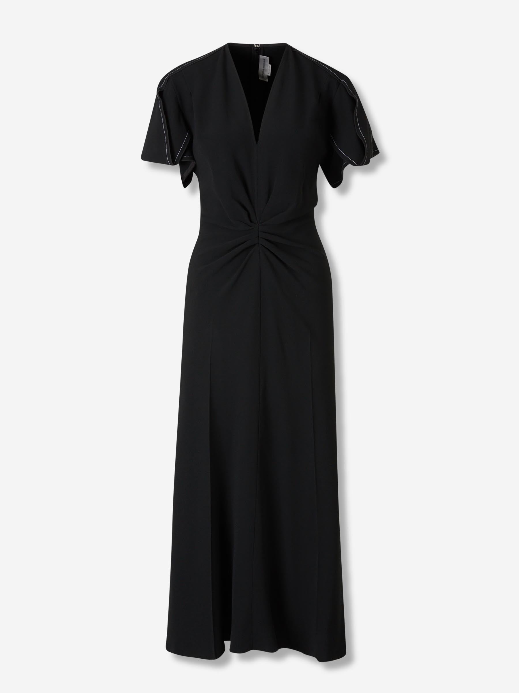 Victoria Beckham Mujer Barcelona Vestido Crepé Midi color Negro sku 721-000611 01 - Foto 1