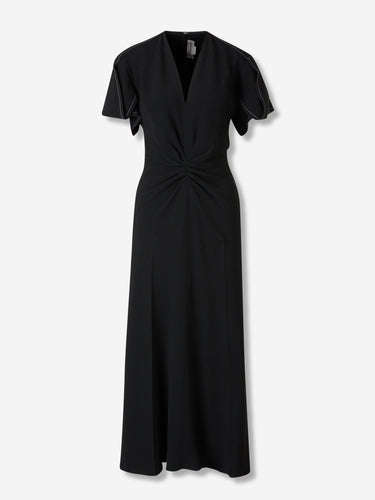 Victoria Beckham Mujer Barcelona Vestido Crepé Midi color Negro sku 721-000611 01 - Foto 1