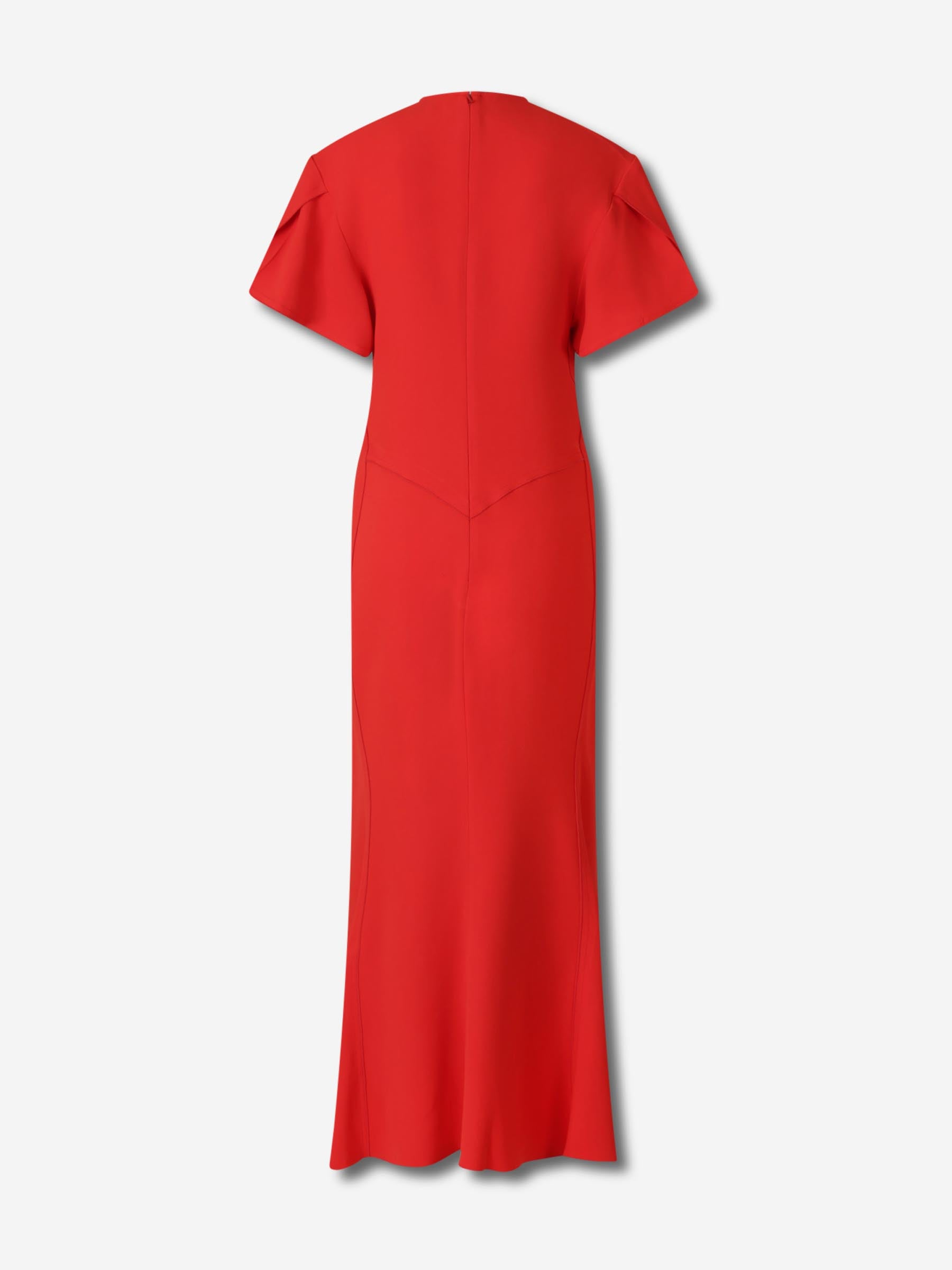 Victoria Beckham Mujer Barcelona Vestido midi color Rojo sku 721-000612 01 - Foto 2
