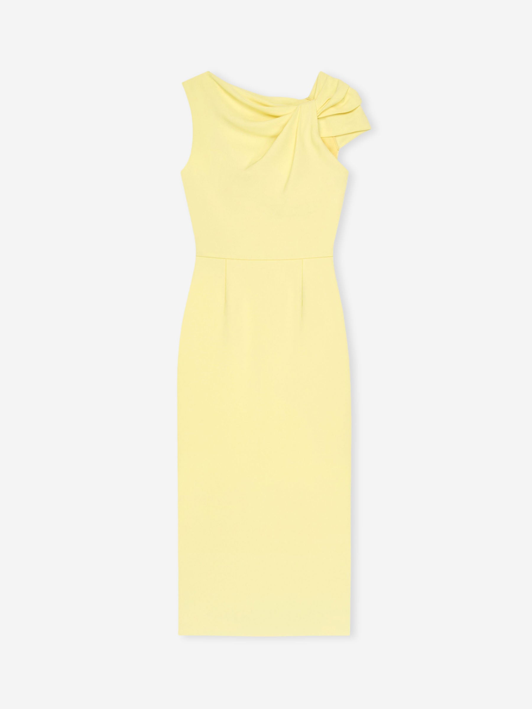 Givenchy Mujer Barcelona Vestido Midi Drapeado color Amarillo Claro sku 721-000613 01 - Foto 1
